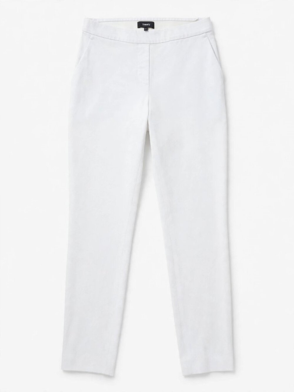 Theory Thaniel Bistretch 2 White Cropped Pants 00P